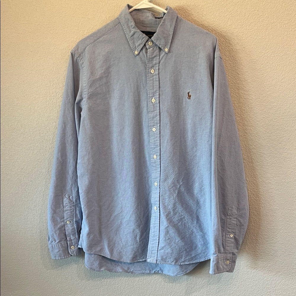 Polo by Ralph Lauren Light Blue Men's Button Down Cotton Oxford Shirt